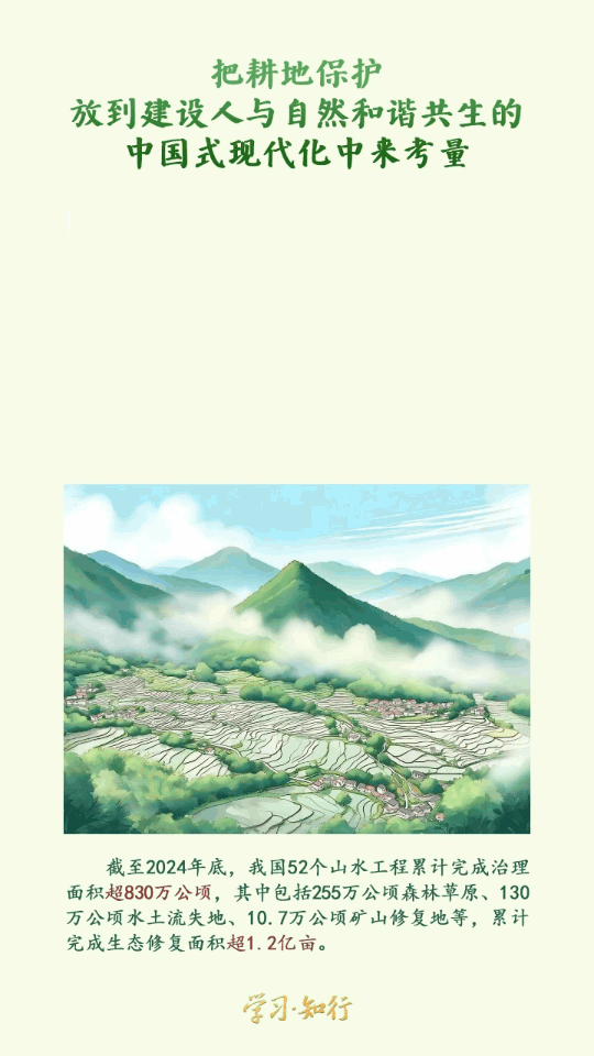 学习·知行丨守好中华民族永续发展的根基