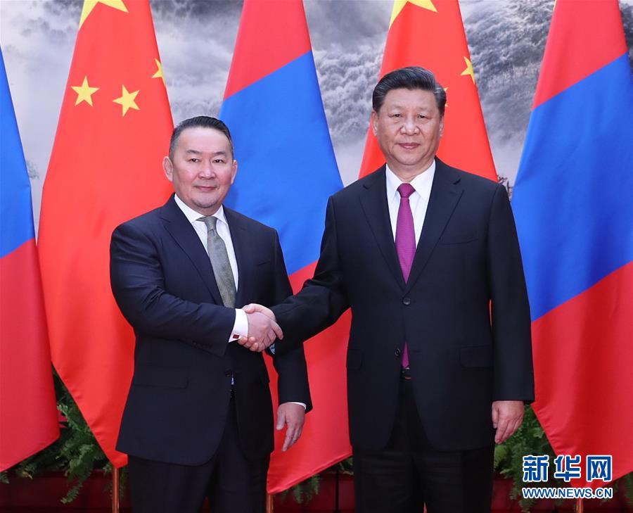 习近平同蒙古国总统巴特图勒嘎举行会谈