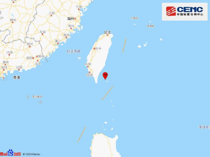 台湾台东县海域发生4.6级地震 震源深度16千米