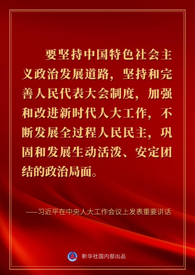 习近平在中央人大工作会议上的讲话金句