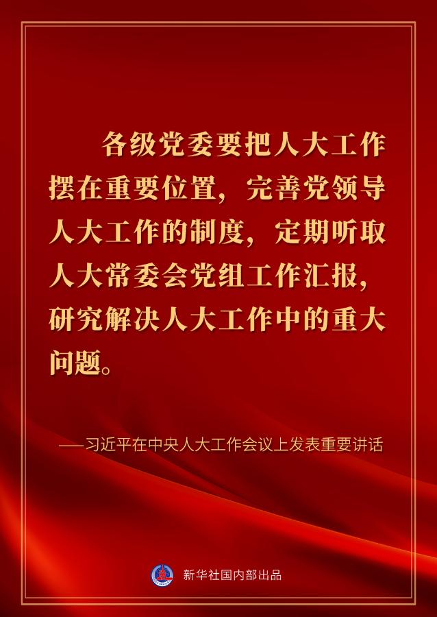 习近平在中央人大工作会议上的讲话金句