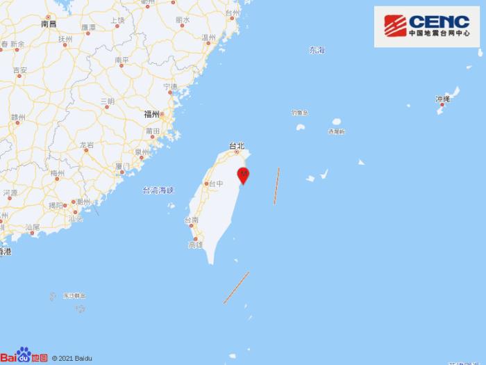 台湾花莲县海域发生4.3级地震 震源深度31千米