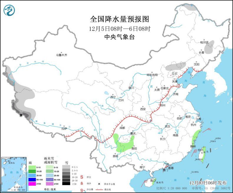 西藏西南部有较强降雪 全国大部天气晴好