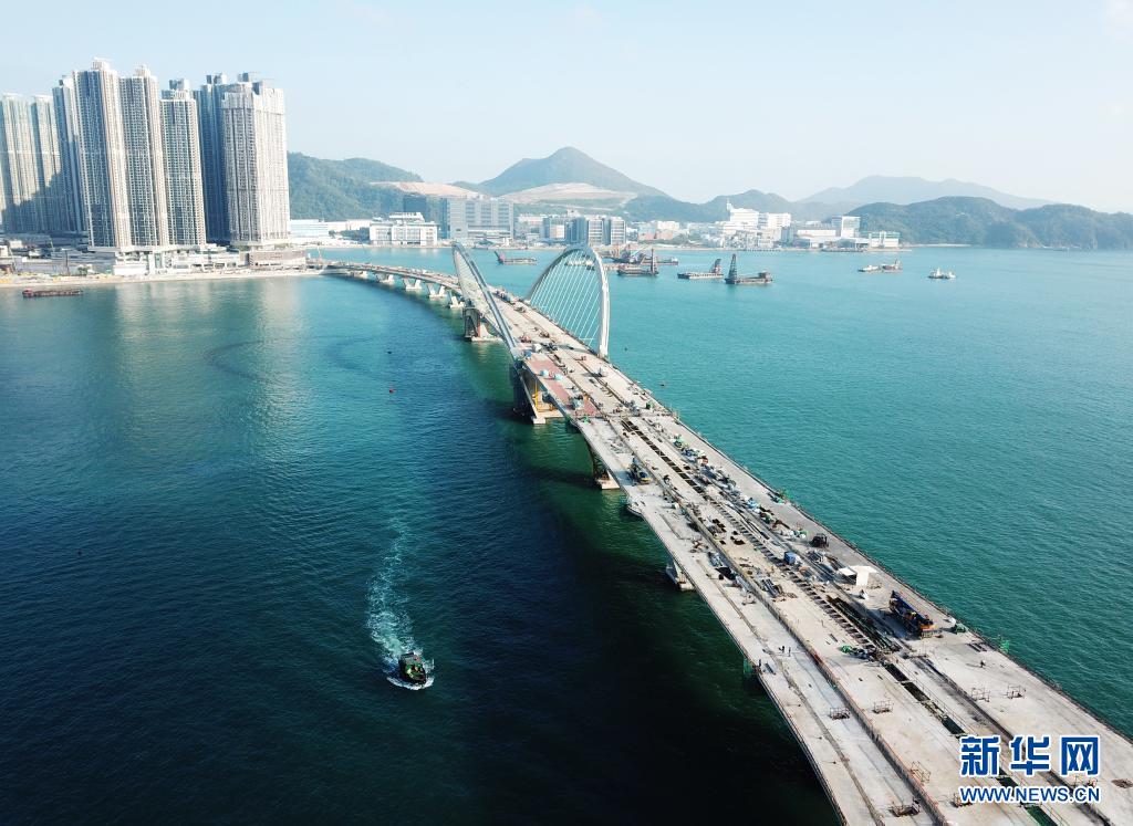 香港又一重要跨海通道将军澳大桥主桥合龙