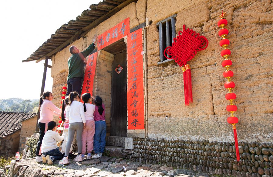 福建千年古村的传统仪式：“福谷”入仓 为新年祈福
