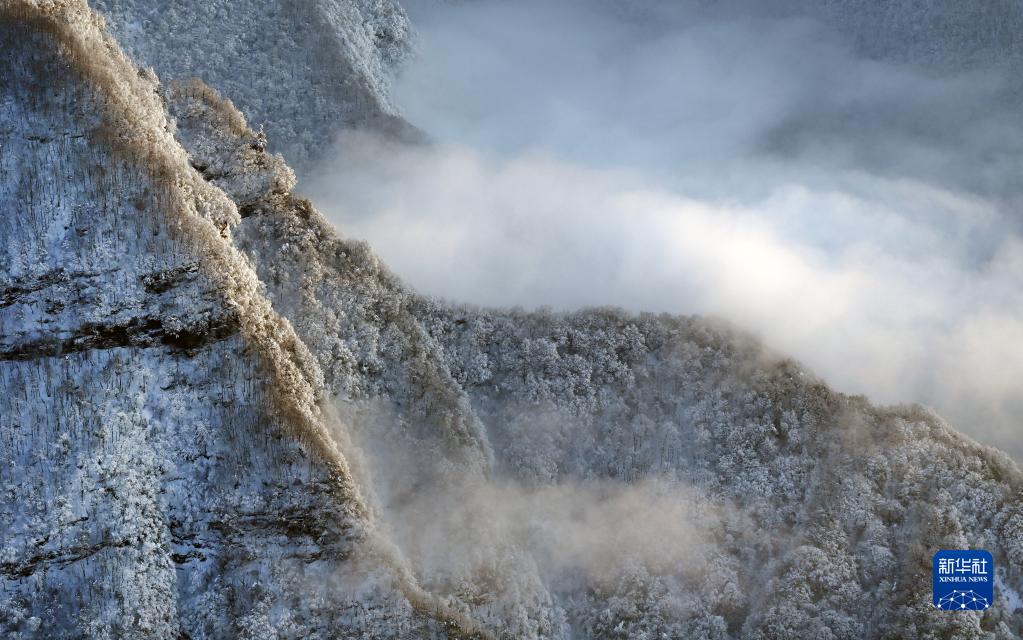 陕西汉中：龙头山雪中仙境