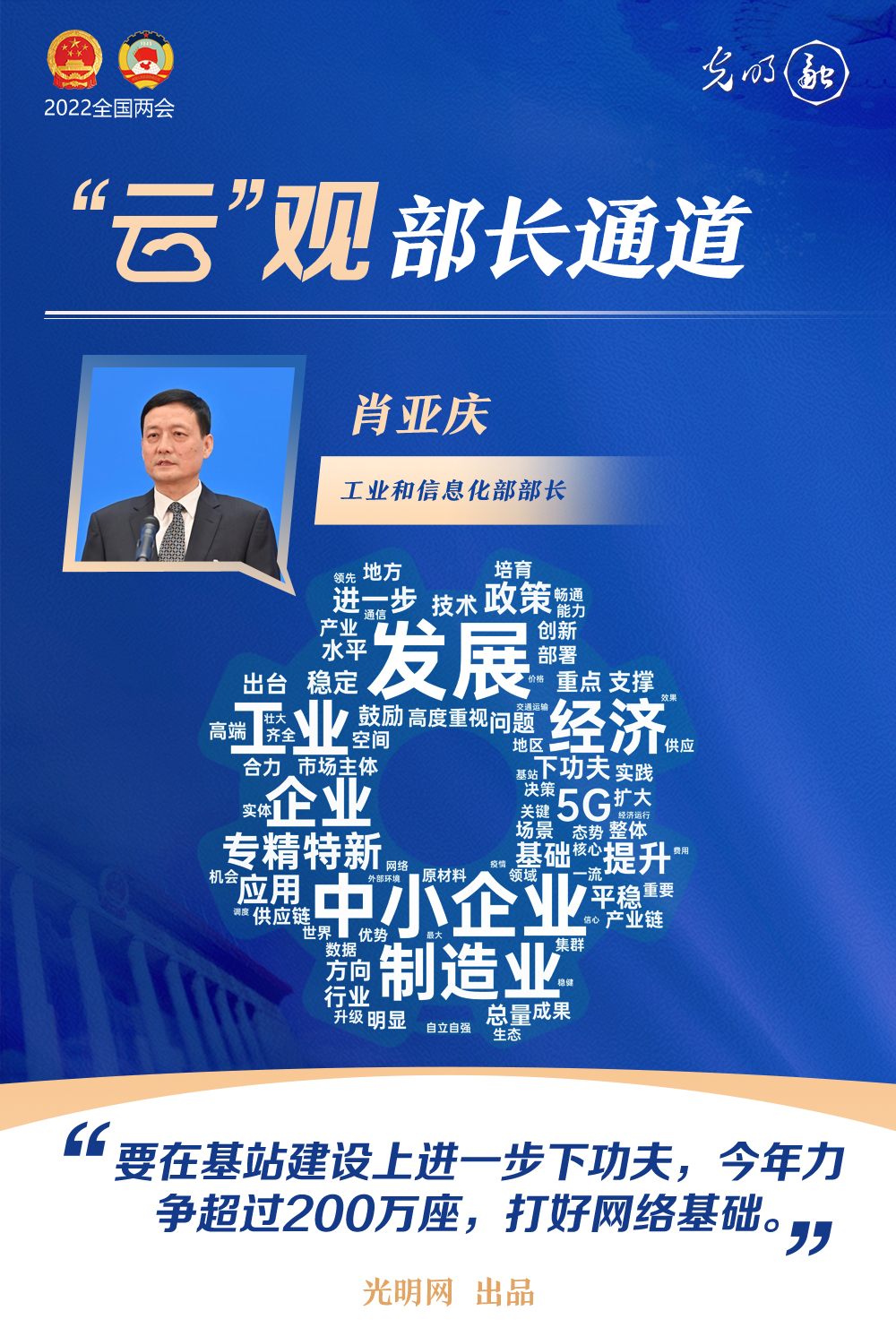 工业和信息化部部长肖亚庆回应“5G发展”问题