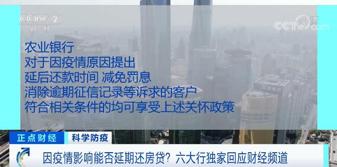 六大银行独家回应房贷延期还款政策 满足条件客户可申请