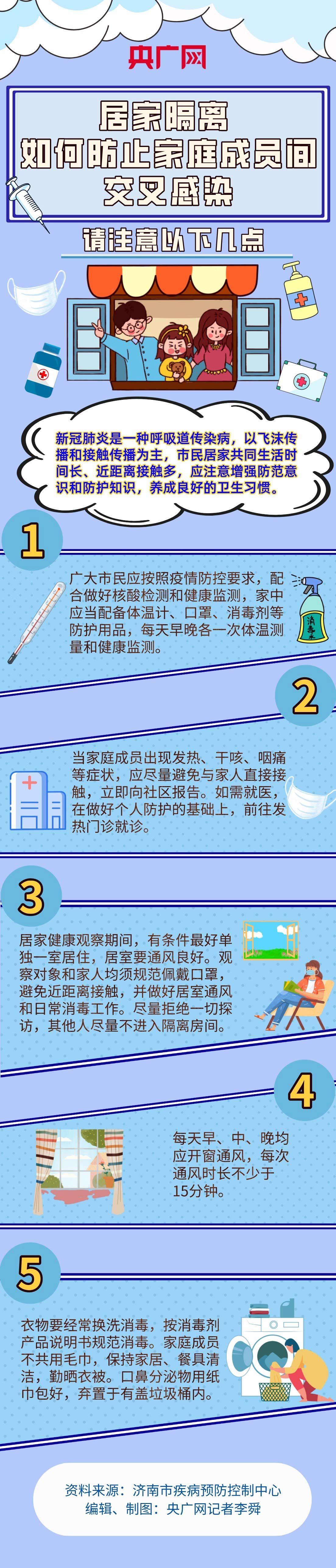 一图看懂｜居家隔离 如何避免家庭成员间交叉感染