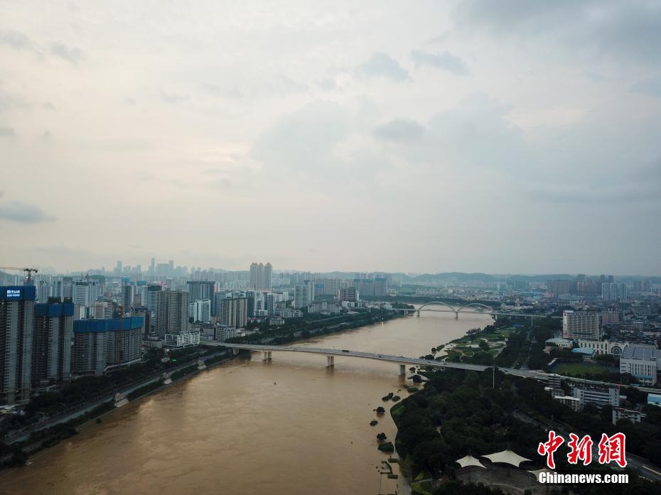 郁江广西南宁段出现超设防水位洪水