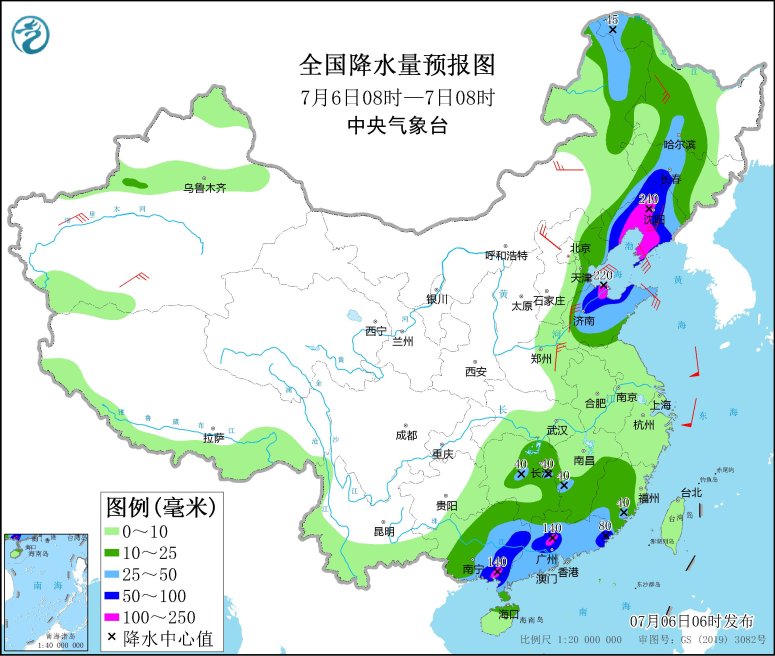 全国10余省区有大到暴雨 辽宁广东等局地大暴雨