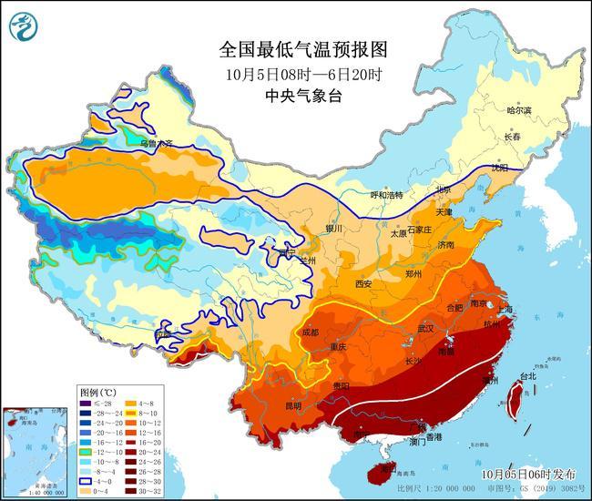 寒潮蓝色预警 江南大部华南北部等局地降温可达8℃以上