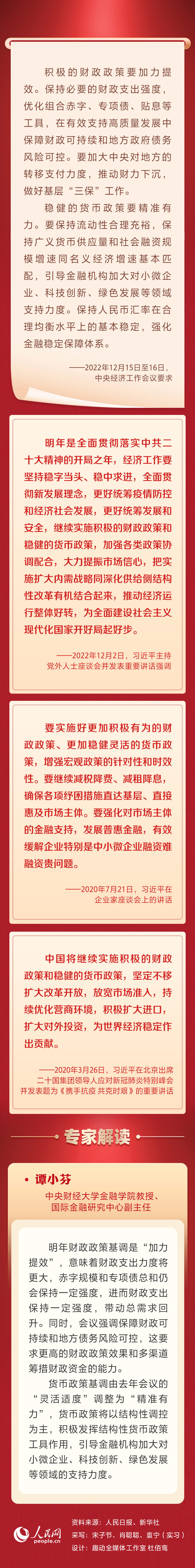 实施积极的财政政策和稳健的货币政策 习近平多次强调