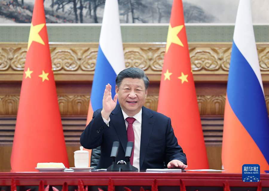 习近平同俄罗斯总统普京举行视频会晤