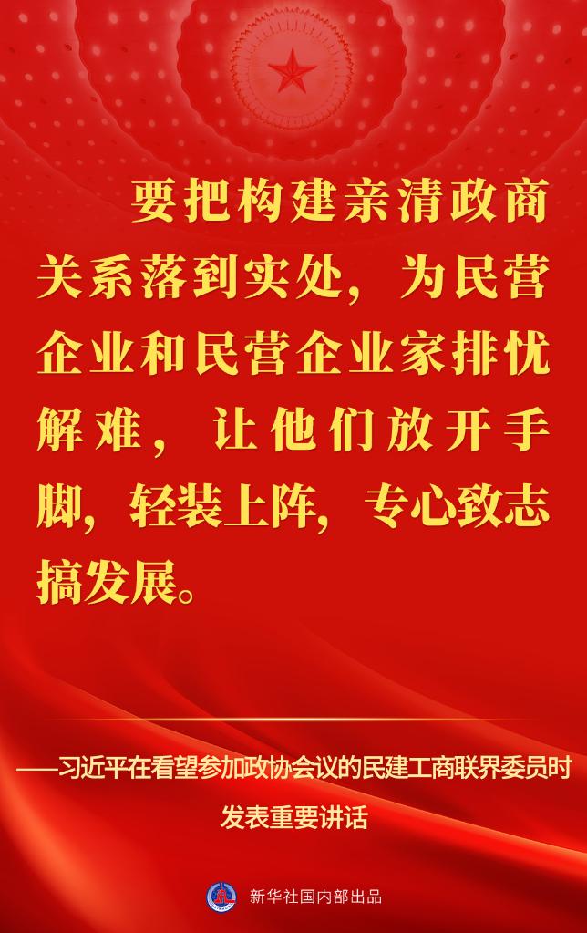 习近平在看望参加政协会议的民建工商联界委员时的讲话金句