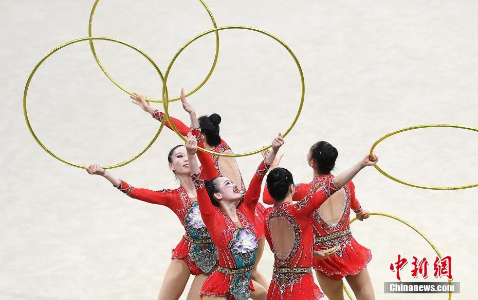 （成都大运会）大运会艺术体操开赛 中国队集体全能决赛第一轮暂列第一