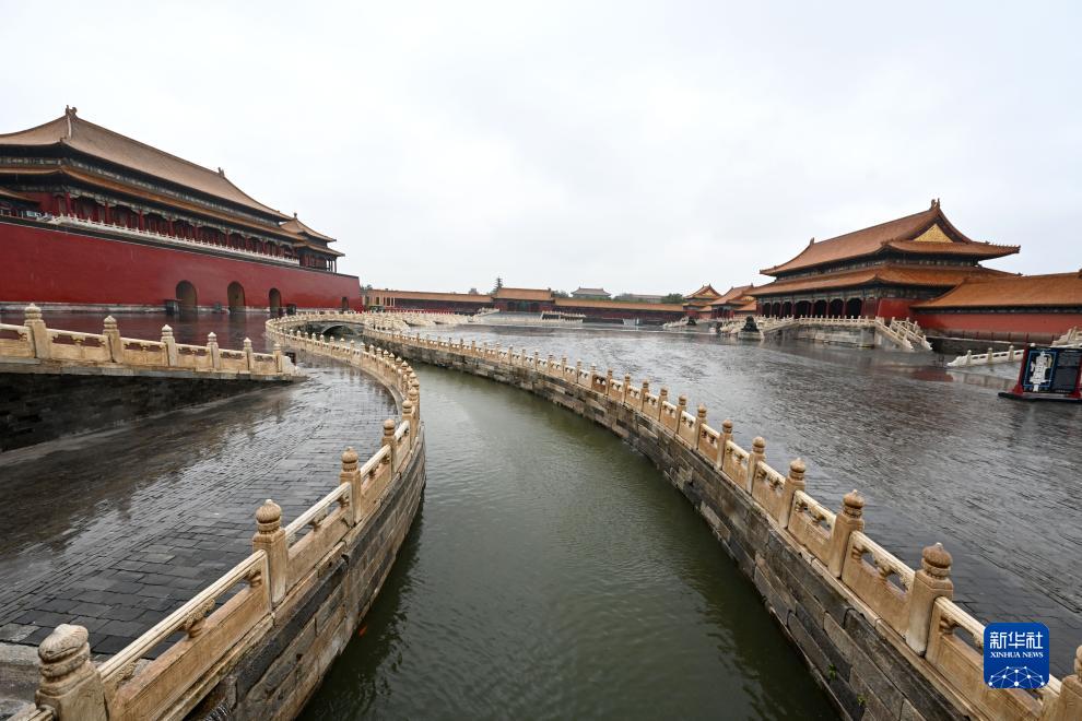 故宫600年排水系统抵御暴雨袭击