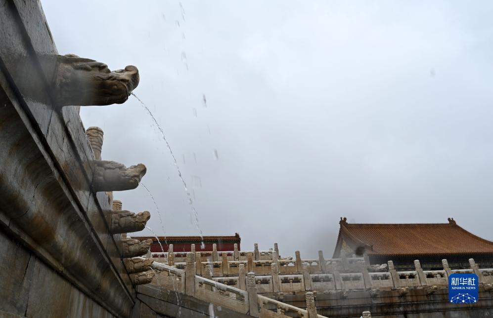 故宫600年排水系统抵御暴雨袭击