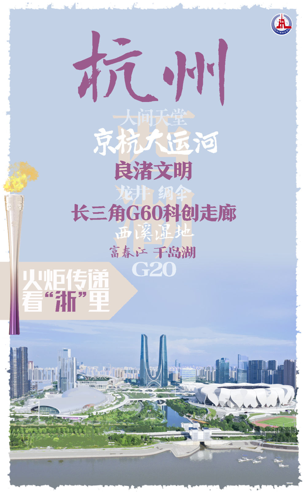 杭州亚运会丨火炬传递看“浙”里：杭州