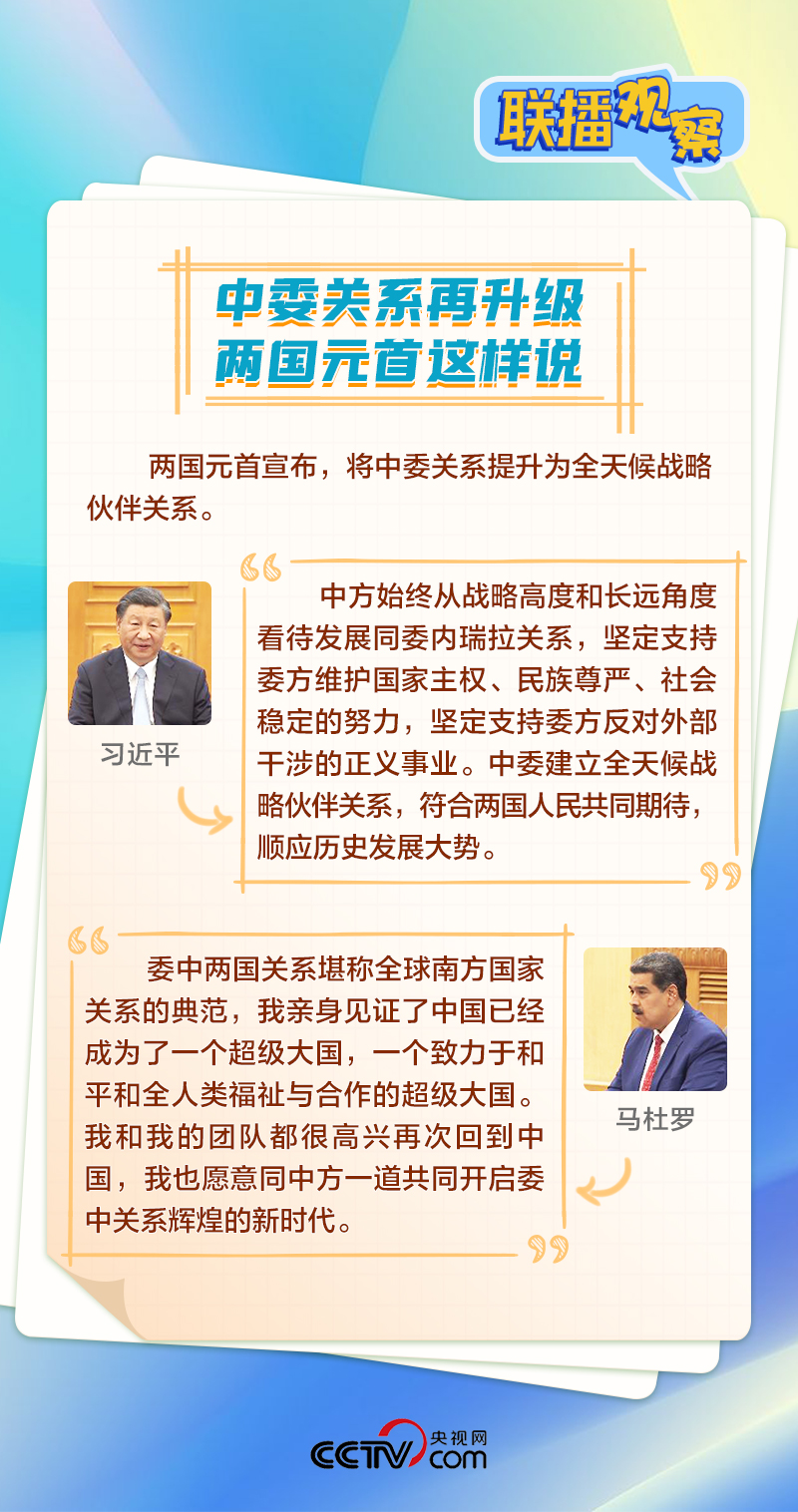 联播观察 | 正副总统同时访华 中委关系为何如此“铁”？