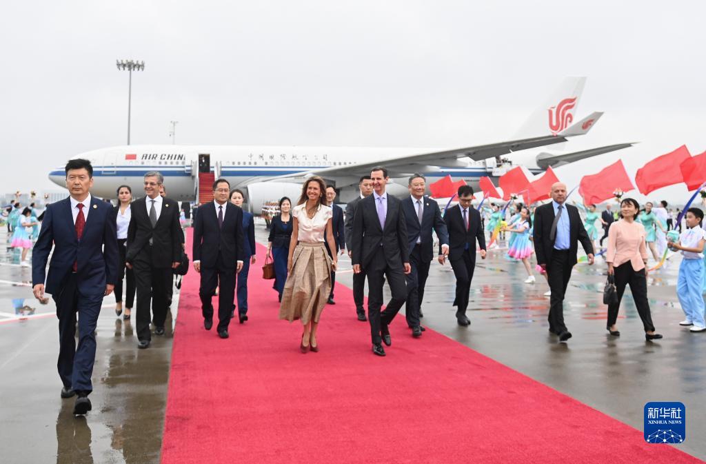 叙利亚总统巴沙尔抵达杭州