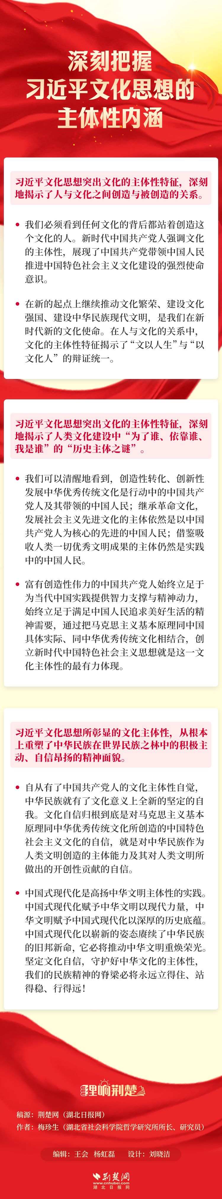 【理响荆楚】阐释 | 深刻把握习近平文化思想的主体性内涵
