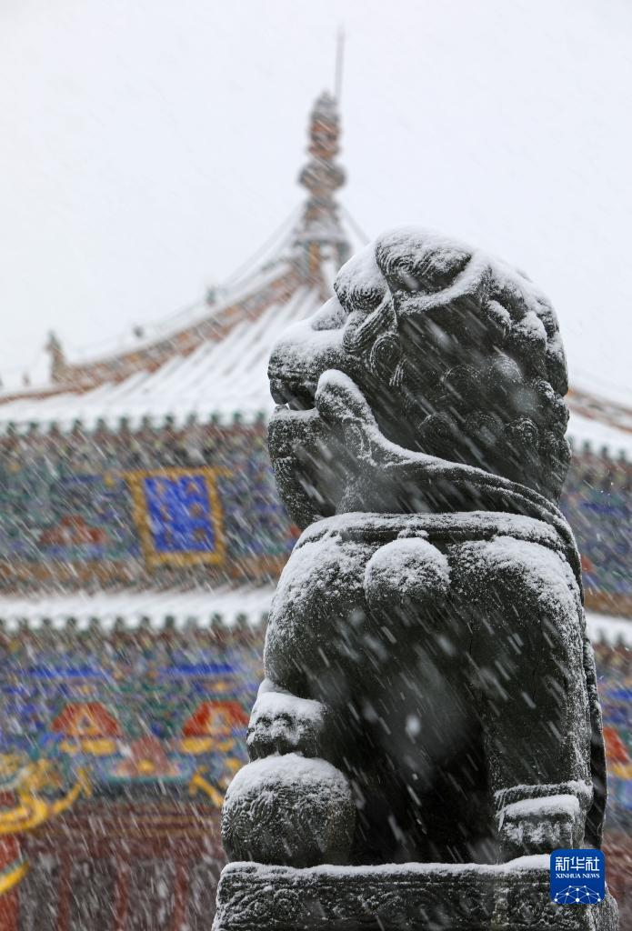 沈阳故宫迎初雪