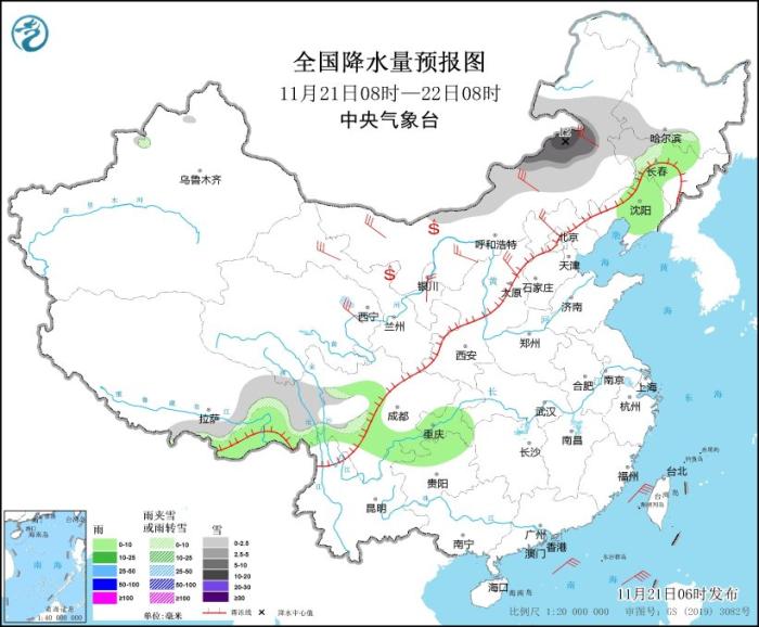 寒潮将影响我国 内蒙古黑龙江等地将有强降雪