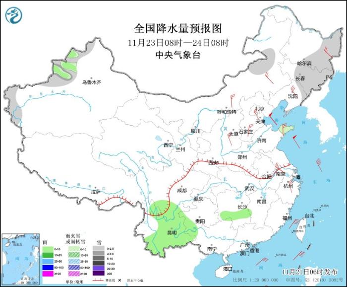 寒潮将影响我国 内蒙古黑龙江等地将有强降雪