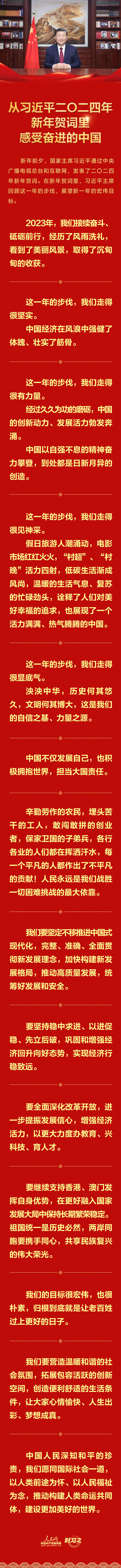 时习之丨从习近平二〇二四年新年贺词里感受奋进的中国