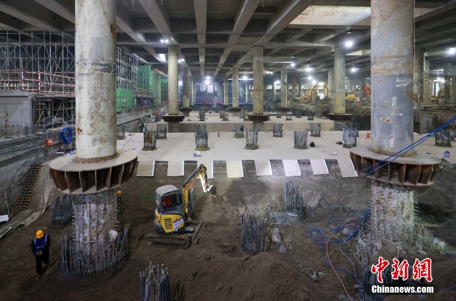 北京城市副中心站综合交通枢纽建设忙