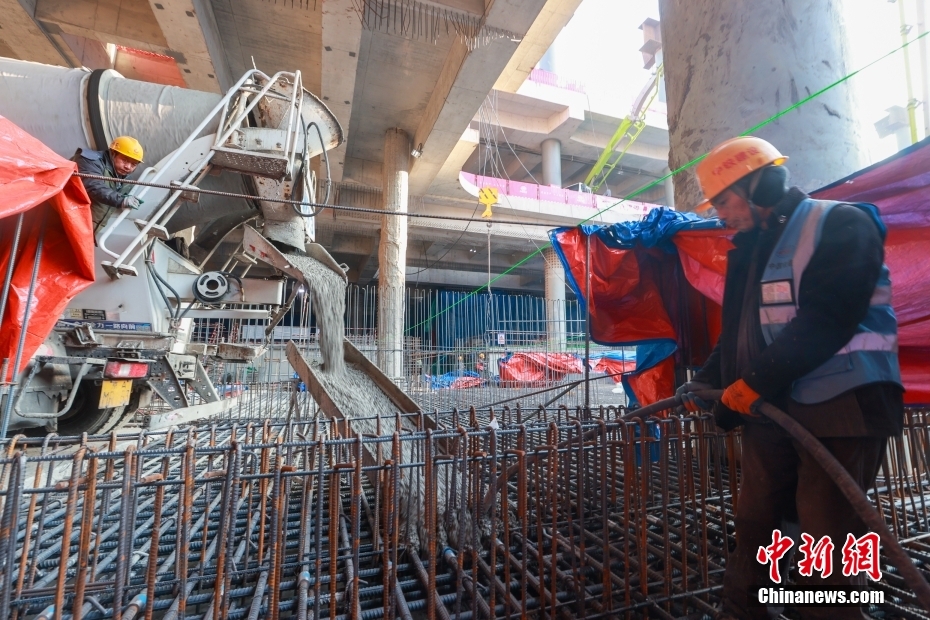 北京城市副中心站综合交通枢纽建设忙