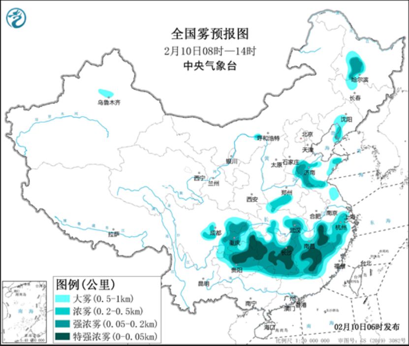全国大部天气晴好气温回升 江南四川盆地等地有大雾