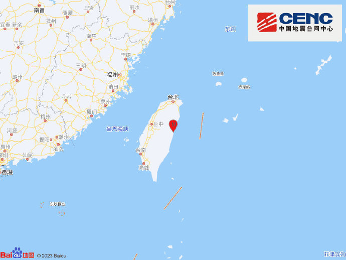 台湾花莲县发生5.2级地震 震源深度10千米