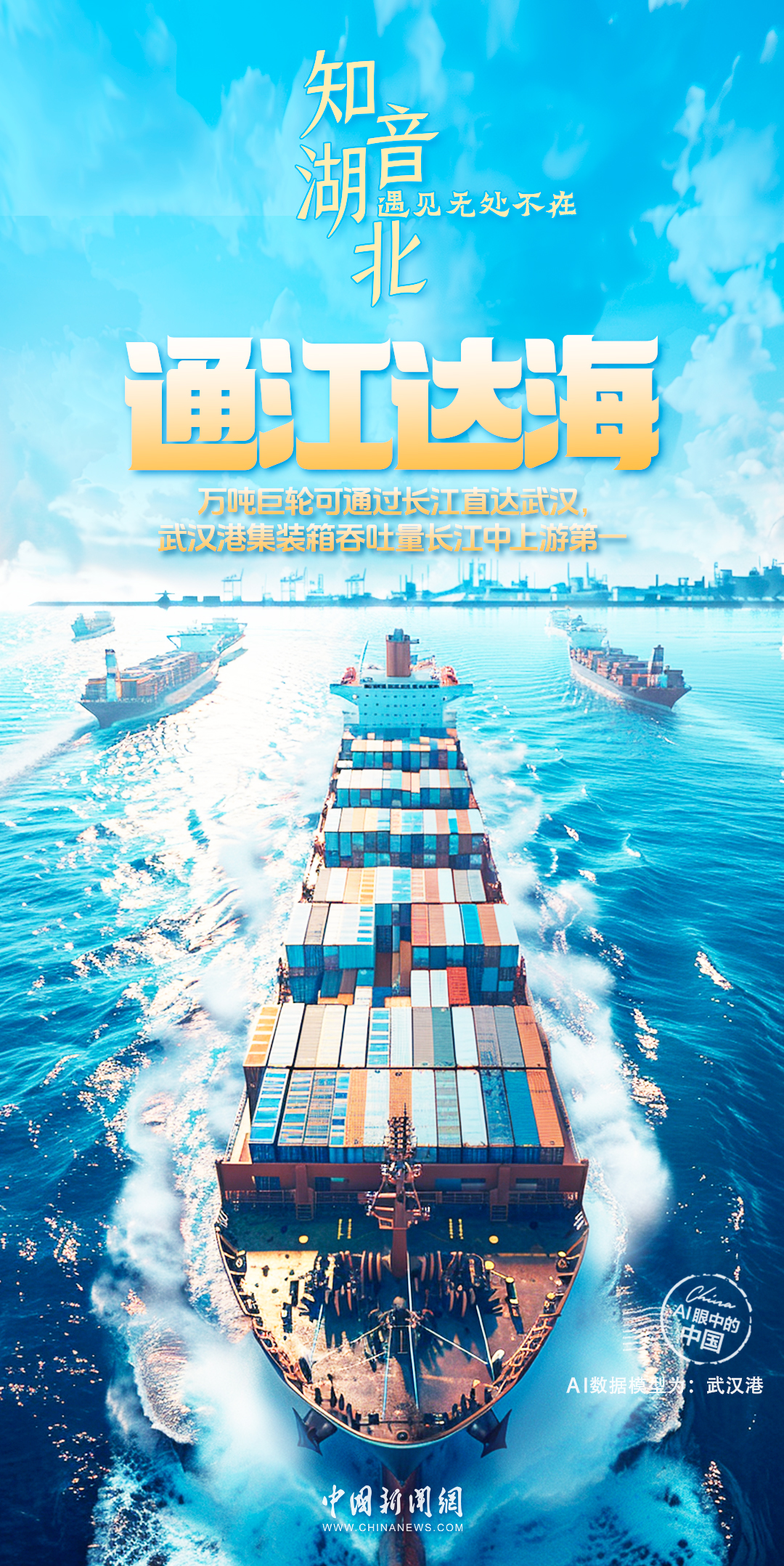 AI眼中的中国｜滔滔江水，九州通衢，风华湖北日新月异