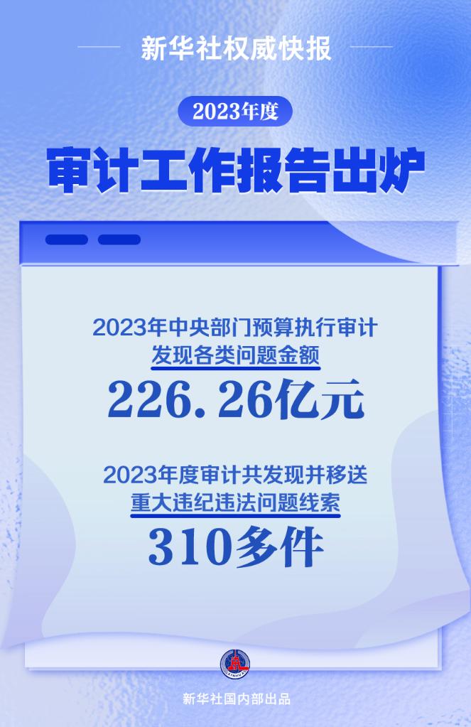 新华鲜报丨国家审计：2023年度“经济体检”报告出炉