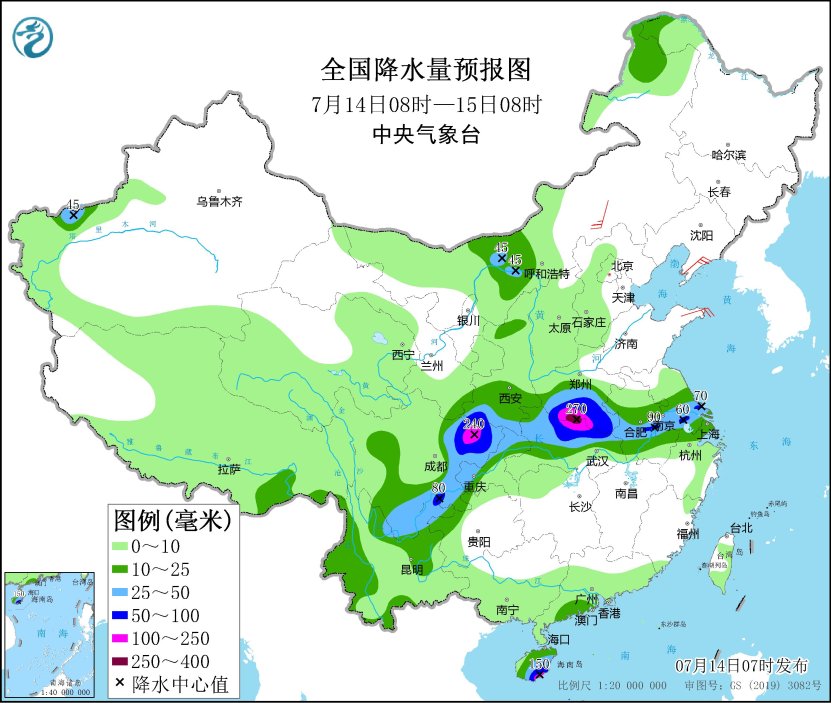 主雨带今起北抬 四川河南湖北局地将有大暴雨