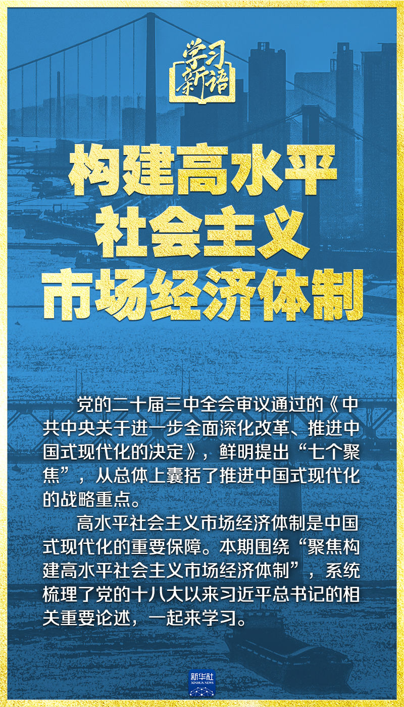 学习新语｜领悟“七个聚焦”：构建高水平社会主义市场经济体制