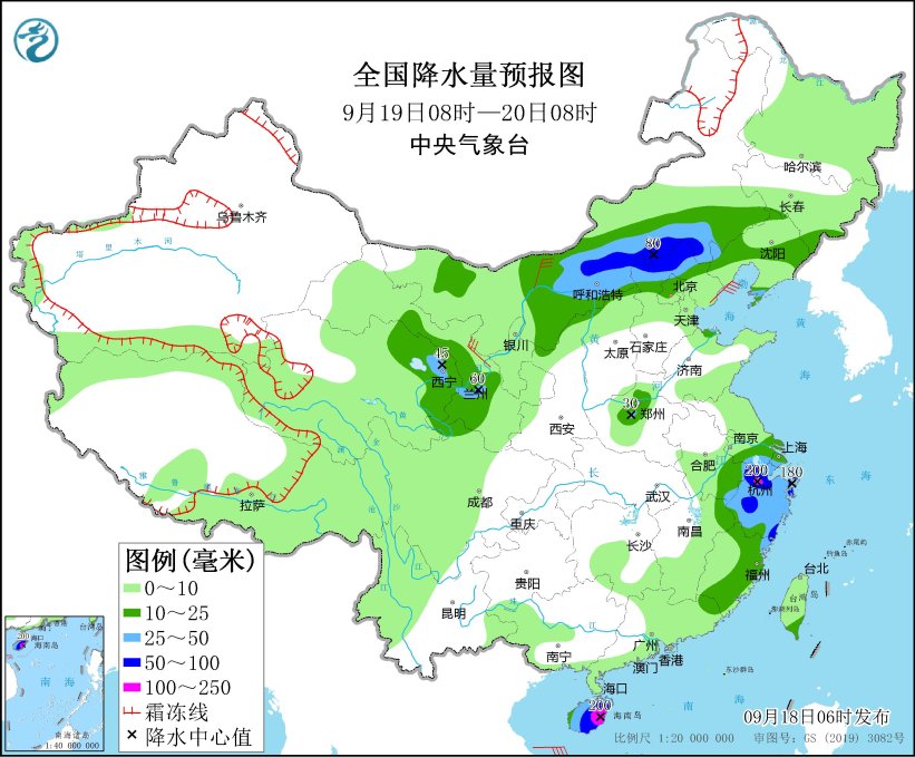 三“台”共舞北、东、南 塞北阴雨连三日