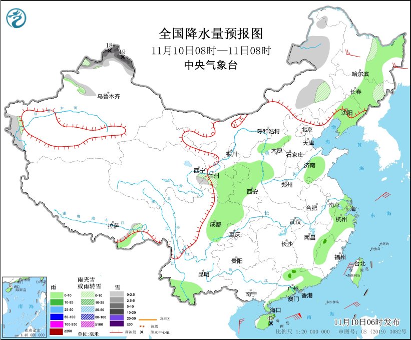 冷空气继续影响内蒙古东北等地 “银杏”将转向西南方向移动