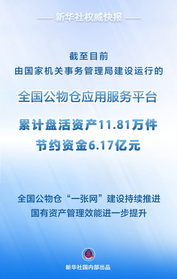 累计节约资金6.17亿元！全国公物仓“一张网”建设持续推进