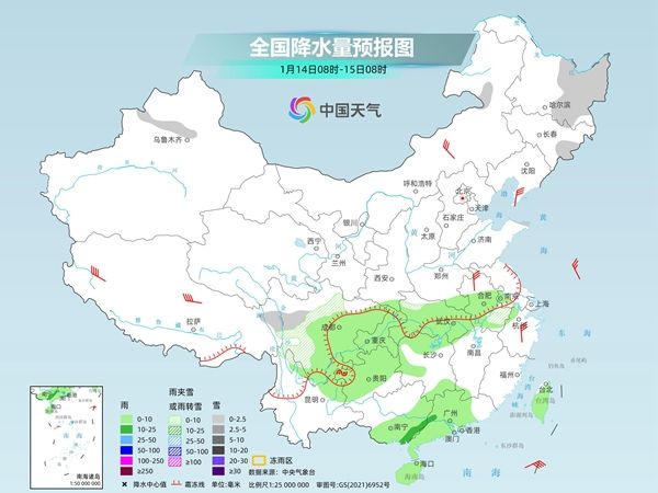 新一股冷空气明起将影响中东部 西南地区雨雪天气增多