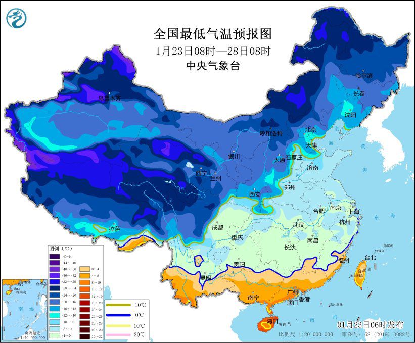 中央气象台发布寒潮预警 西北华北部分地区降温超14℃