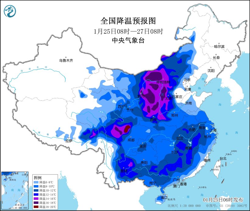 寒潮雨雪继续影响我国大部 琼州海峡将有大雾天气