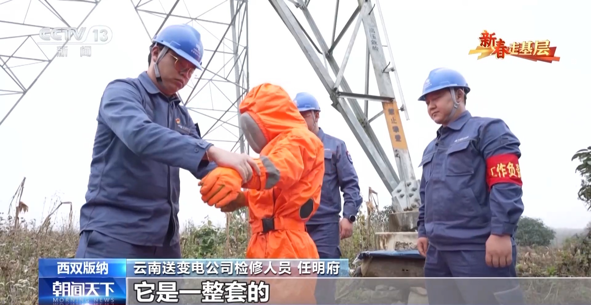 新春走基层丨他们是守护万家灯火的雨林“蜘蛛人”