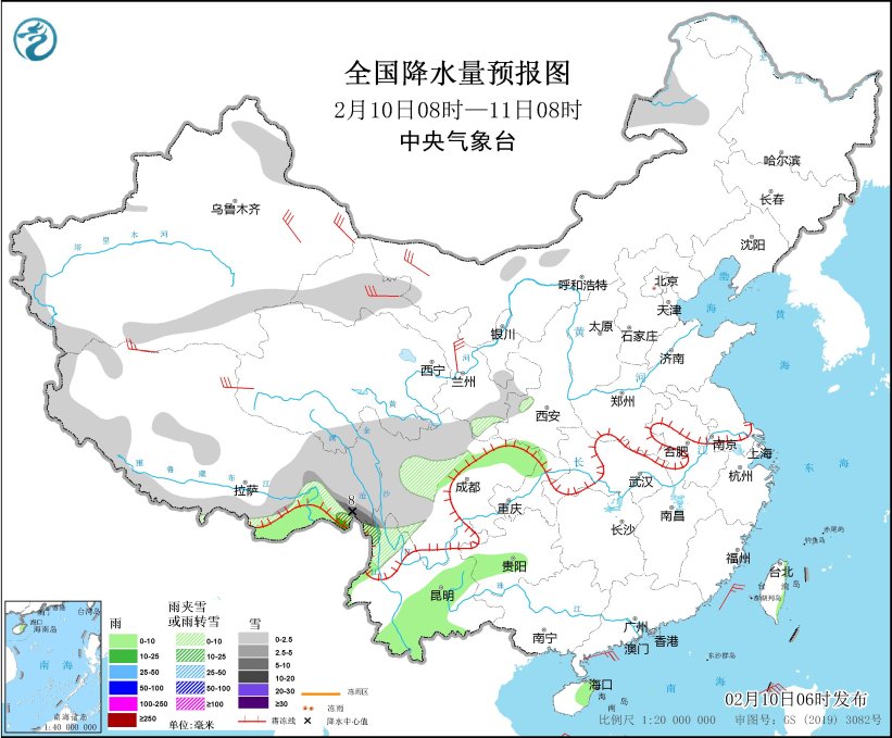 10日起新一股冷空气影响我国 中东部有大范围弱降水