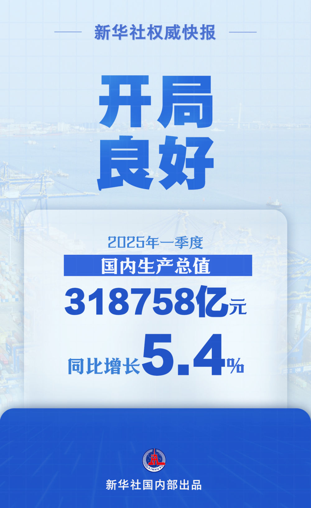 新华社新闻局|同比增长5.4％的中国经济在第一季