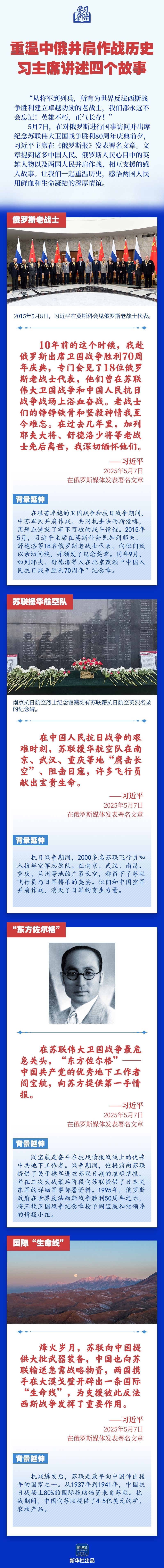 学习新语｜重温中俄并肩作战历史，习主席讲述四个故事
