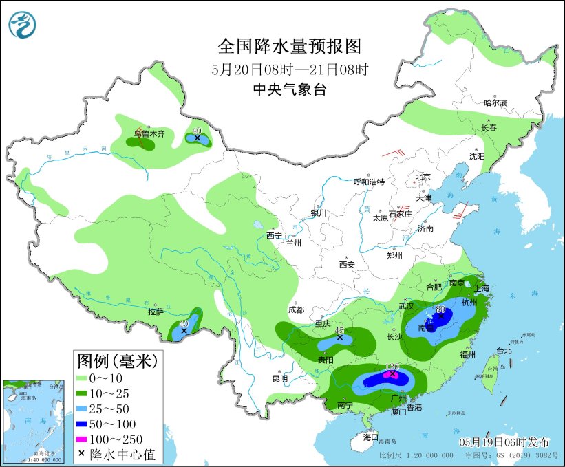 江南华南部分地区有较强降水 黄淮等地高温天气发展