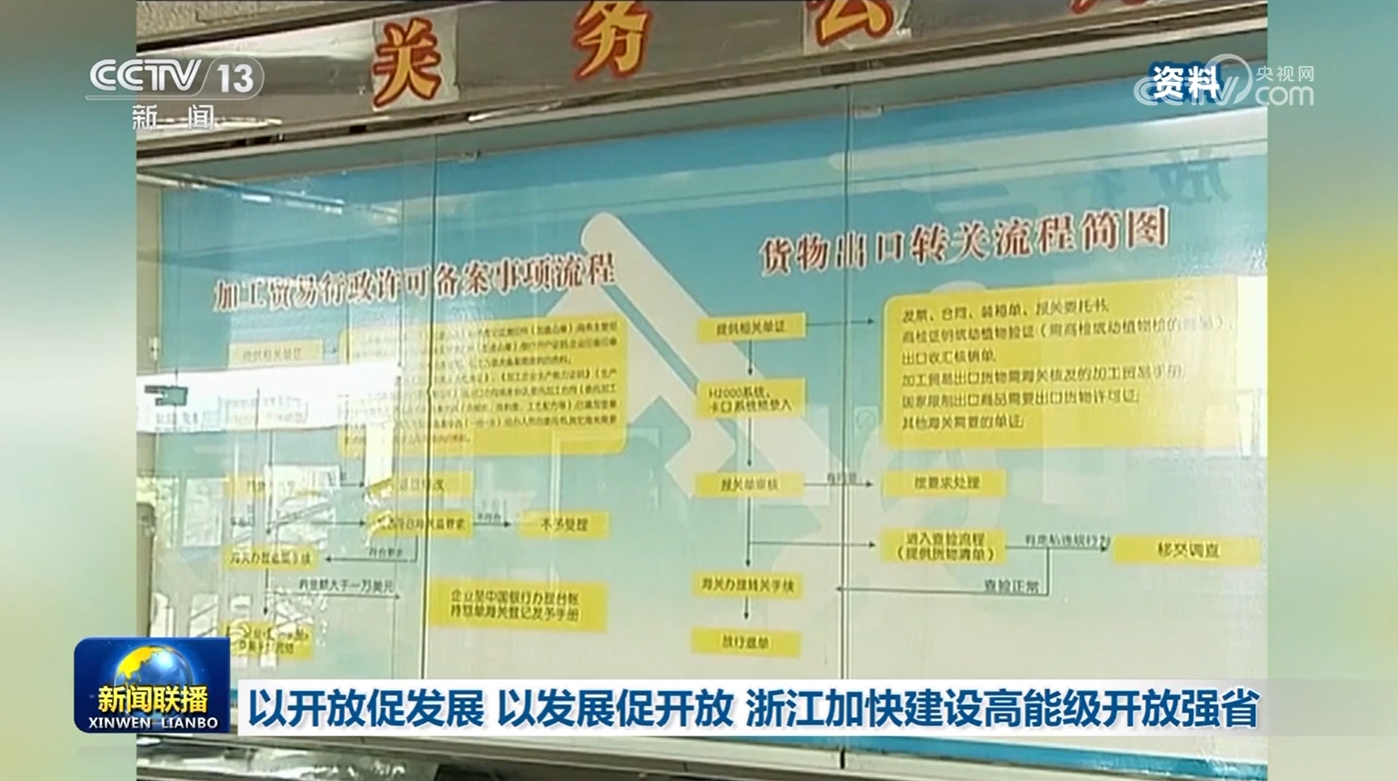 以开放促发展 以发展促开放 浙江加快建设高能级开放强省